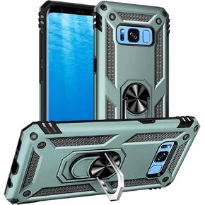 Samsung Galaxy S8 Case, Samsung S8 Phone Case, Military Grade Protective Cases with Ring for Samsung Galaxy S8 (Red)