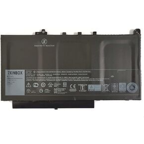 11.4V 42Wh 3500mAh PDNM2 J60J5 579TY F1KTM 0F1KTM V6VMN 0V6VMN 7CJRC 07CJRC Replacement Laptop Battery Compatible with Dell Latitude 12 E7270 E7470 Series