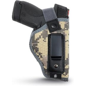 IWB Camo Holsters for Pistols by PH for Concealed Carry - Holster Camo fits Hellcat, M&P Shield 9mm .40 .45 Auto/Glock 26 27 29 30 33 42 43 (Right)