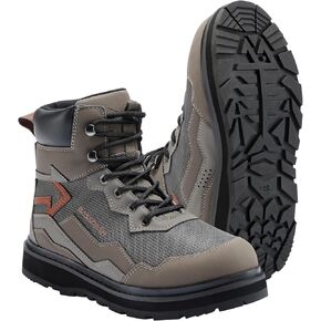 BASSDASH IMMERSE Men’s Wading Boots Breathable Mesh Lightweight Anti-Slip Rubber Sole for Fly Fishing