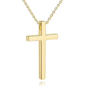 Cross Necklace 14K Gold Cross Necklace for Women Faith Cross Pendant Dainty Cross Necklace Cross Chain Trendy Cross Jewelry 45+8cm