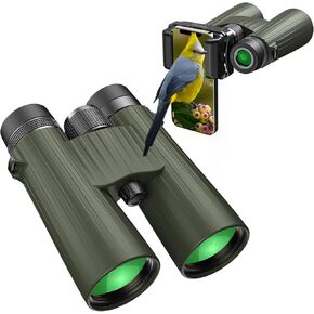 APEXEL 12X50 Professional Binoculars for Adults with Phone Adapter, High Power Optics Binoculars with BaK4 Prism, IPX7 Waterproof & Shockproof Binoculars for Hunting, Bird Watching, Outdoor, Hiking
