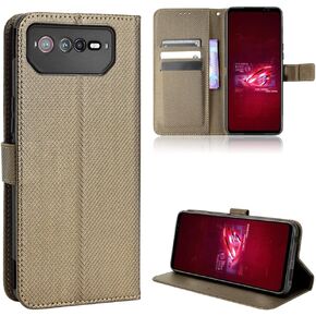 Case for Asus ROG Phone 6 Leather Case Cover,PU Leather flip Cover Case for Asus ROG Phone 6 Pro Case Cover Black