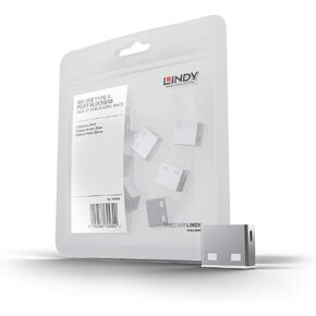 Lindy USB Port Blocker - Pack of 10 - White 40464
