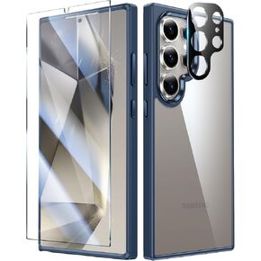 FNTCASE for Samsung Galaxy S24-Ultra Case: Shockproof Clear S24 Ultra 5G Protective Cell Phone Cases - Anti Yellowing Slim Silicone Hard Cases - Durable Full Protection Phone Cover (Clear Magnetic)