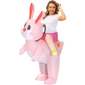 Easter Bunny Costume Easter Custom Rabbit Inflatable Costume Easter Blow Up Suit Rabbit Costume for Adults