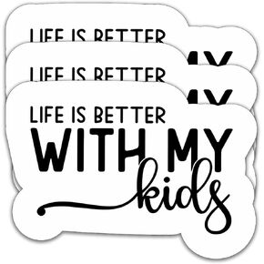 (3Pcs) Life is Better with My Girls Sticker Girl Mom Sticker Girl Dad Sticker Mom Dad Decals – Waterproof Vinyl Decal For Book Laptop Phones Tumblers Water Bottles, Gift for Mom Dad, Size 3 x 2.1 Inch