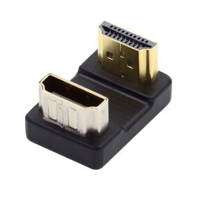 chenyang 2 Pack HDMI Male to HDMI Female 4K@60Hz 180 Degree Angled Converter Connector Adapter