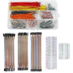 840pcs Jumper Wire Kit, 120pcs Dupont Wire and 2pcs Breadboards, lyfLux 400 and 830 Point Breadboards, Dupont Wire Male to Female, Male to Male, Female to Female 40 Pins Each