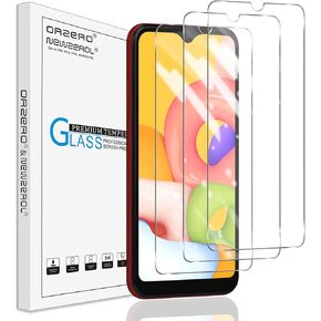 Orzero (3 Pack) Compatible for Samsung Galaxy A01 Tempered Glass Screen Protector, 9 Hardness HD Anti-Scratch