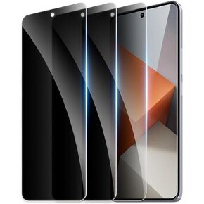 Privacy Screen Protector for Xiaomi Redmi Note 13 Pro 5G, Shatterproof Tempered Glass Accessories, Anti Spy Tempered Glass Film, Case Friendly Ultra Resistant 9H Hardness Anti-Glare HD Black -3 Pack