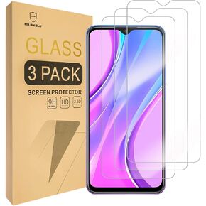 Mr.Shield [3-Pack] Designed For Xiaomi (Redmi 9) [Tempered Glass] [Japan Glass with 9H Hardness] Screen Protector with Lifetime Replacement