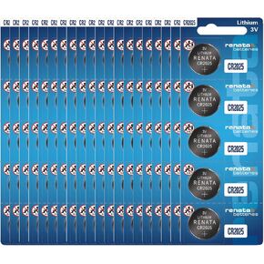 Renata CR2025 Batteries - 3V Lithium Coin Cell 2025 Battery (5 Count)