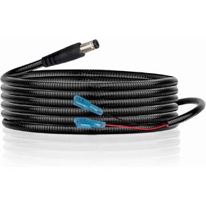 KSK 98-inch Trail Camera Cord (5.5x2.1mm) Chew Proof Power Cord,with .25'' Female Spade Connector