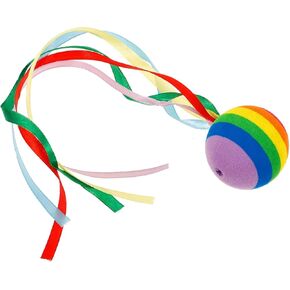 Car Antenna Ball, EVA Aerial Long Ribbon Rainbow Ball Car-Styling Vehicle Antenna Decoration Professional and Fashion Exterior Car Aerials, Car Antenna Decoration