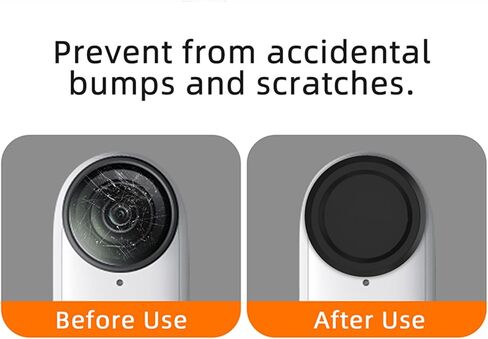 Silicone Cover Sleeve Skin Compatible for Insta360 GO 3S,Heat Dissipation Protective Case Lens Cap with Neck Strap for Insta 360 GO3S Thumb Camera (Black), GEHA1716BW in Saudi Arabia