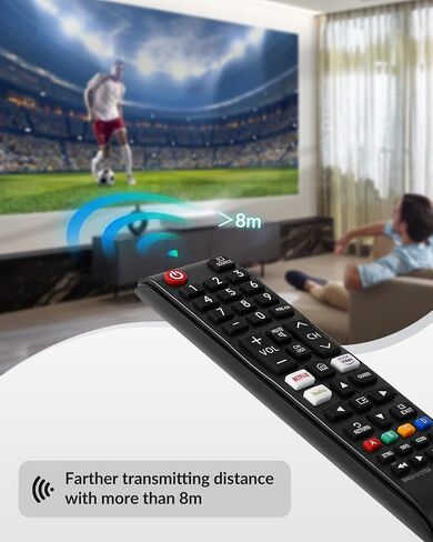 جهاز تحكم عن بعد عالمي BN59-01315A لأجهزة تلفزيون Samsung 4K Crystal UHD الذكية - متوافق مع موديلات السلسلة 6/7/8/TU-7000 (BN59-01315J/BN59-01315E) التي تتميز بأزرار Netflix وPrime Video وHulu in Saudi Arabia
