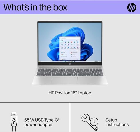 HP Pavilion 16" Touchscreen Laptop - WUXGA (1920 x 1200) - Intel Core i5 Processor - 16GB LPDDR5-1TB PCIe SSD – Copilot PC - Wi-Fi 6-1080p Webcam-Windows 11 H–w/Stylus (16GB RAM | 1TB PCIe SSD) in Saudi Arabia