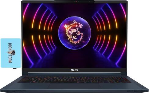 كمبيوتر محمول للألعاب MSI Stealth 16 Studio مقاس 16 بوصة 144 هرتز FHD+WVA (Intel i7-13620H، GeForce RTX 4070 8GB، 64GB DDR5، 2TB SSD، لكل مفتاح RGB KYB، قارئ FP، Thunderbolt 4، WiFi 6E، Win11H) مع محور in Saudi Arabia