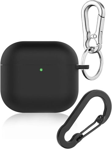 متوافق مع حافظة Airpods 4 2024، حافظة واقية من السيليكون الناعم لسماعات Airpods 4 مع سلسلة مفاتيح، حافظة مقاومة للصدمات لأجهزة Airpods الجيل الرابع للنساء والرجال (وردي) in Kuwait