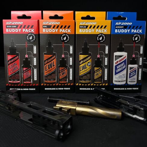Slip 2000 EWL30 Buddy Pack, Pure Synthetic CLP, Needle Tip, 1 oz & 4 oz | Thick, Heavy Weight (30) Gun Lubricant, Extreme Temperatures -75 to 1250 F in Saudi Arabia