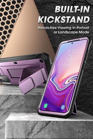 SUPCASE for Samsung Galaxy S20 Case with Stand (Unicorn Beetle Pro), [Built-in Belt Clip] Heavy Duty Rugged Kickstand Protective Phone Case Without Screen Protector for Samsung S20 5G, Black in Saudi Arabia