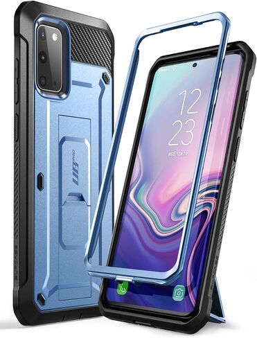 SUPCASE for Samsung Galaxy S20 Case with Stand (Unicorn Beetle Pro), [Built-in Belt Clip] Heavy Duty Rugged Kickstand Protective Phone Case Without Screen Protector for Samsung S20 5G, Black in Saudi Arabia