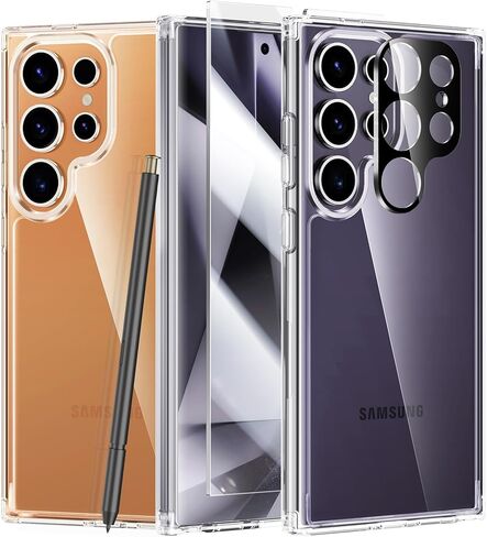 حافظة FNTCASE لهاتف Samsung Galaxy S24-Ultra: حافظات هواتف خلوية واقية مضادة للصدمات S24 Ultra 5G - حافظات صلبة من السيليكون النحيفة مضادة للاصفرار - غطاء هاتف متين للحماية الكاملة (مغناطيسي شفاف) in Kuwait