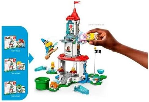LEGO Super Mario Cat Peach Suit and Frozen Tower Expansion Set 71407 Building Toy Set for Kids, Boys, and Girls Ages 7+ (494 Pieces) in Saudi Arabia