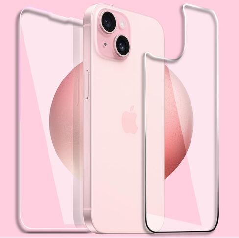 واقي زجاجي خلفي لهاتف iPhone 15 وواقي عدسة الكاميرا [2+2 حزمة]، واقي شاشة خلفي لهاتف iPhone 15 زجاج مقوى خلفي (6.1 بوصة) in Kuwait