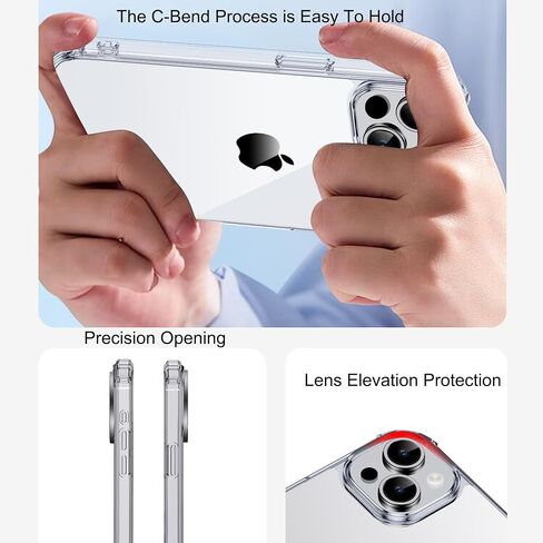 for iPhone 15 Case Clear, [Military-Grade Drop Protection] [Not Yellowing] Transparent Slim Cover Women Men 15 Phone Case 6.1 Inch 2023, Clear in Saudi Arabia