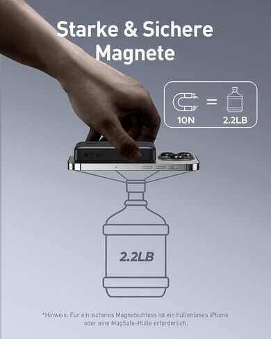 Baseus لشاحن MagSafe المحمول، بنك طاقة مغناطيسي لاسلكي 10000 مللي أمبير في الساعة مع كابل من النوع C شحن PD 20 وات، حزمة بطارية هاتف رفيعة لهاتف iPhone 16/16 Pro/16 Pro Max، iPhone 15/14/13/12 Series - (أبيض) in Kuwait