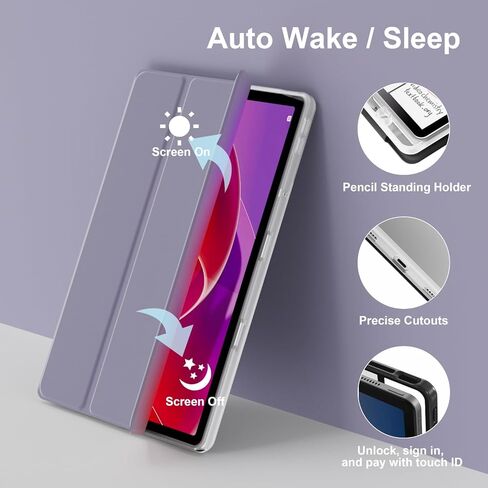 for Lenovo Tab M11 Case with Pen Holder 2024, Acrylic Clear Transparent Light Protective Shell for Lenovo M11 Tablet Case TB330FU,Dark Blue in Kuwait