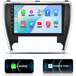 Car Radio for Toyota Camry 2015 2016 2017 - Android Car Stereo 10'' 1280 * 800 IPS Touchscreen with Wireless Carplay & Android Auto Support 5GWiFi FM/RDS SWC GPS AHD Backup Camera