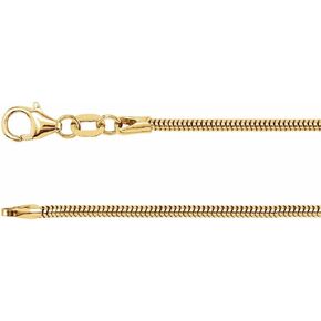 Sonia Jewels 1.5mm Round Snake Chain Necklace Secure Lobster Clasp Closure