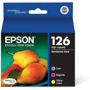 EPSON 126 DURABrite Ultra Ink Color Combo Pack For WF-3520, WF-3530, WF-3540, WF-520, WF-545, WF-630, WF-633, WF-635, WF-645, WF-7010, WF-7510, WF-7520, WF-840, WF-845 and other select models