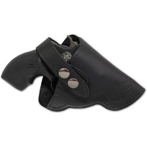 Barsony New Black Leather OWB Holster for Snub Nose 2" 22 38 357 41 Revolvers