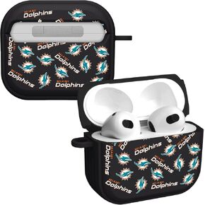 GAME TIME Miami Dolphins HDX Case Cover Compatible with Apple AirPods Gen 3 (Classic)