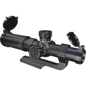 1-6x24 IR LPVO Rifle Scope with 30mm Cantilever Mount, 5 Levels Red and Green SFP Illumination BDC Reticle Scope (MOA) with Zero Reset, Waterproof Fog-Proof Shockproof Gun Scopes