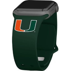 Affinity Bands Miami Hurricanes Silicone Sport Band compatible with Apple Watch