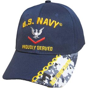 Artisan Owl Officially Licensed US Navy Retired Baseball Cap - Multiple Ranks!