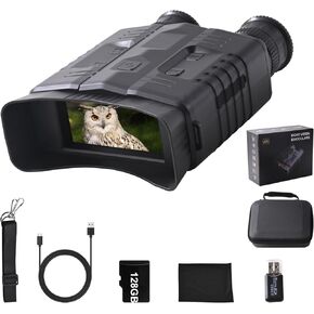 Night Vision Goggles - 4K Night Vision Binoculars for Adults,10X Digital Zoom, 3.2'' Large Screen Binoculars can Save Photo and Video with 128GB Memory Card (Pro-N031)