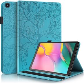 Samsung Galaxy Tab S6 Lite 10.4" 2020, SM-P610/ SM-P615 Case Slim PU Leather Multiple Angle Stand Flip Case with Card Slot & Pencil Holder for Galaxy Tab S6 lite 10.4 inch 2020 - Turquoise