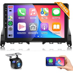 2G 64G Car Stereo for Mercedes Benz C-Class C180 C200 C230 C250 C300 C350 W204 S204 2006-2011 Radio with 9'' HD IPS Touch Screen CarPlay Android Auto GPS WiFi HiFi Audio 16EQ HD Backup Camera