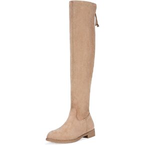Vepose Women's 998 Suede Over the Knee High Boots Low Flat Heel Thigh High Boots for Women