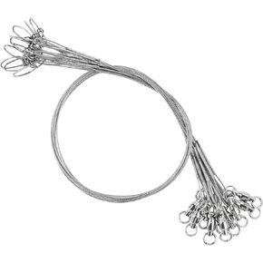 Atibin Steel Wire Fishing Leader Saltwater Rigs Saltwater Fishing Leader Stainless High Strength Wire Leader Lure White Nickel
