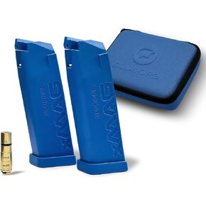 Smart Dry Fire Training Magazine for Glock Double Stack 9mm Models, 2 Smart Training Magazines with Simulated Round Capacity & Random Jams Simulation + 9mm Training Laser & Smartphone App