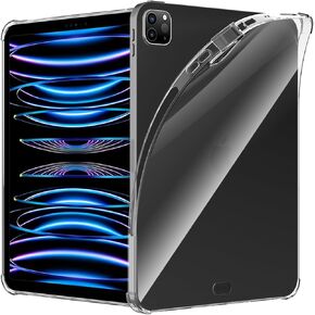 Case for Samsung Galaxy Tab S9 FE Plus 12.4,Advanced Airbag Drop Protection,Flexible Silicone TPU Shockproof Anti-Scratch,Anti Yellowing,Slim-Fit Shell Case Tablet Cover, Clear