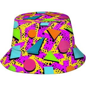 Fashion Retro 80s 90s Bucket Hats for Women Men Rave Festival Party Outfit