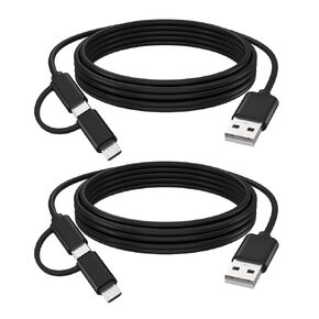 6FT&10FT Charging Cords for Kindle USB Type C Micro USB Cable for All Kindle Fire HD 6 7 8 10, Kindle Paperwhite Kids/Colorsoft/Scribe/Oasis/E-Reader, Samsung Galaxy Tab A, Android